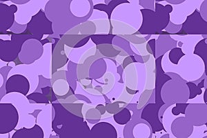 Abstract Purple Circle and Shape Pattern