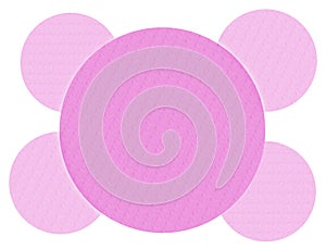 Abstract purple circles color on white background.