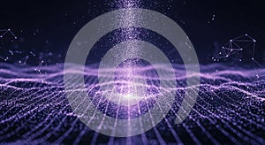 Abstract Purple Data Stream Network