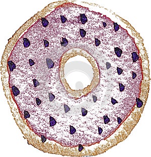 Abstract purple Donut illustration