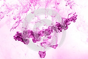 Abstract purple dye in wate