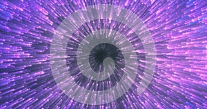 Abstract purple energy magical glowing spiral swirl tunnel particle background
