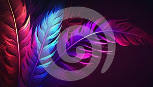 Abstract purple feather texture pattern background. Generative  AI