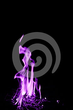 Abstract purple fire flames