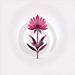 Abstract purple flower. Logo