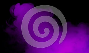 Abstract Purple Fog or smoke color transparent special effect. White vector cloudiness, mist smog background.