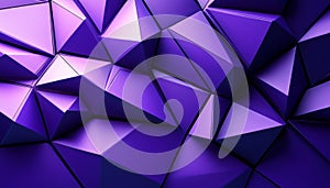 Abstract Purple Geometric Design Featuring Triangular Facets in a Modern Low Poly Art Background