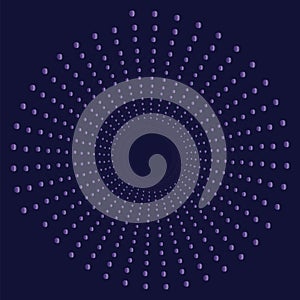 Abstract Purple Geometric Network Spiral