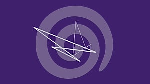 Abstract purple geometric pattern background with random object