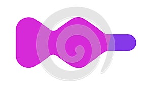 Abstract Purple Gradient Wave Element, vector design Generative AI