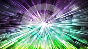 Abstract Purple and Green Sunburst Background Vector Art