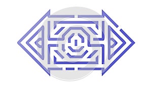 Abstract Purple Labyrinth Pattern, Complex Geometric Design, vector design Generative AI