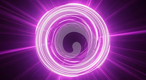 Abstract Purple Light Tunnel