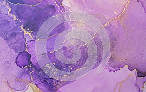 Abstract purple paint background. Acrylic texture with marble pattern