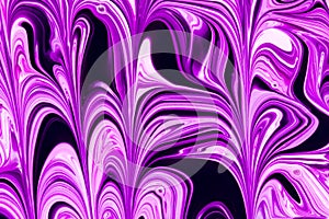 Abstract purple, pink and black paint swirls