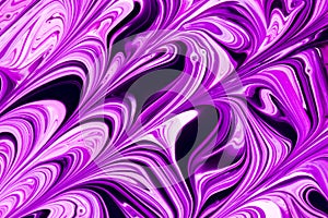 Abstract purple, pink and black paint swirls