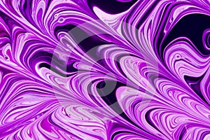 Abstract purple, pink and black paint swirls