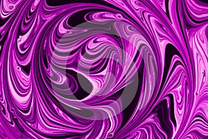 Abstract purple, pink and black paint swirls