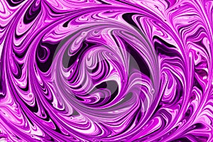 Abstract purple, pink and black paint swirls
