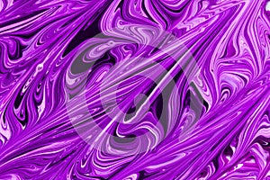 Abstract purple, pink and black paint swirls