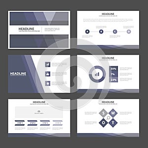 Abstract Purple presentation templates Infographic elements flat design set for brochure flyer leaflet marketing