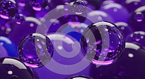 Abstract Purple Spheres Background