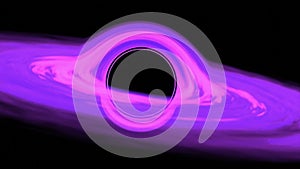 Abstract purple super massive black hole rotation Loop on 4K abstract animation. Rotating black hole, Spiral Galaxy