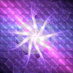 Abstract Purple Tiled Stretching Arms | Fractal Art Background Wallpaper