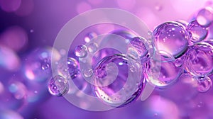 Abstract Purple water bubbles background