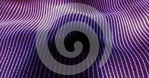 Abstract purple waves from glowing particles and lines futuristic hi-tech