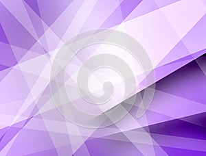 Abstract purple and white background design with layers of transparent stripes and shapes  in geometric pattern