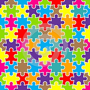 Abstract puzzle background with colorful pieces