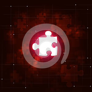 Abstract Puzzle Business Red Background