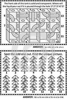 Abstract puzzles or riddles for adults activity sheet