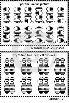 Abstract puzzles or riddles for adults activity sheet