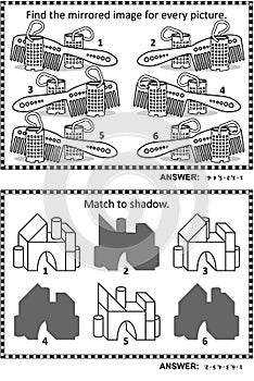 Abstract puzzles or riddles for adults activity sheet photo