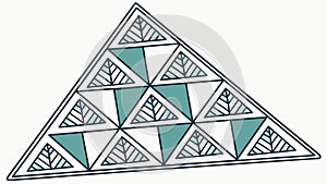 Abstract Pyramid: Dynamic Triangular Geometric Pattern, vector design Generative AI