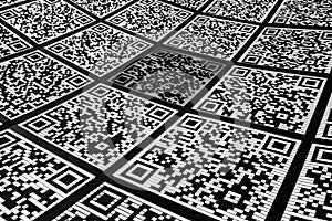 Abstract QR code background abbreviated from Quick Response code photo