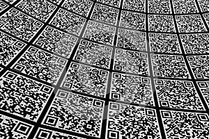 Abstract QR code background abbreviated from Quick Response code