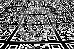 Abstract QR code background abbreviated from Quick Response code