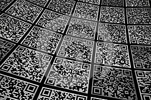 Abstract QR code background abbreviated from Quick Response code