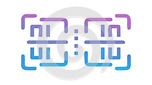 Abstract QR Code User Interface Element, vector design Generative AI