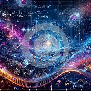 Abstract Quantum Physics and Cosmic Phenomena Art