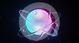 Abstract Quantum Sphere with Neon Orbits