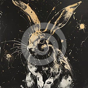Abstract Rabbit Artwork