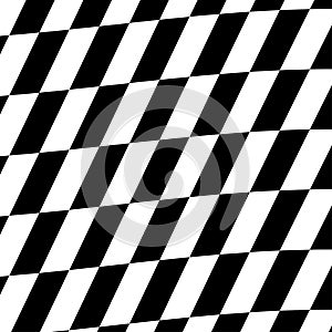 Abstract race flag, chess board, checker board pattern, texture with distort, deform effect