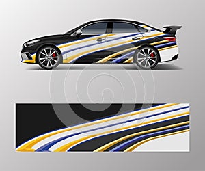 Abstract Racing graphic vector for sport car wrap design