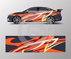 Abstract Racing graphic vector for sport car wrap design