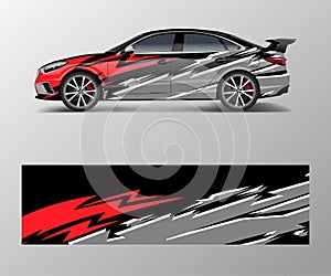 Abstract Racing graphic vector for sport car wrap design