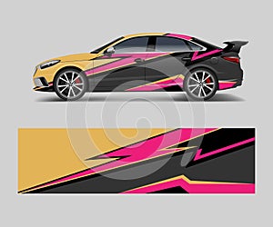 Abstract Racing graphic vector for sport car wrap design